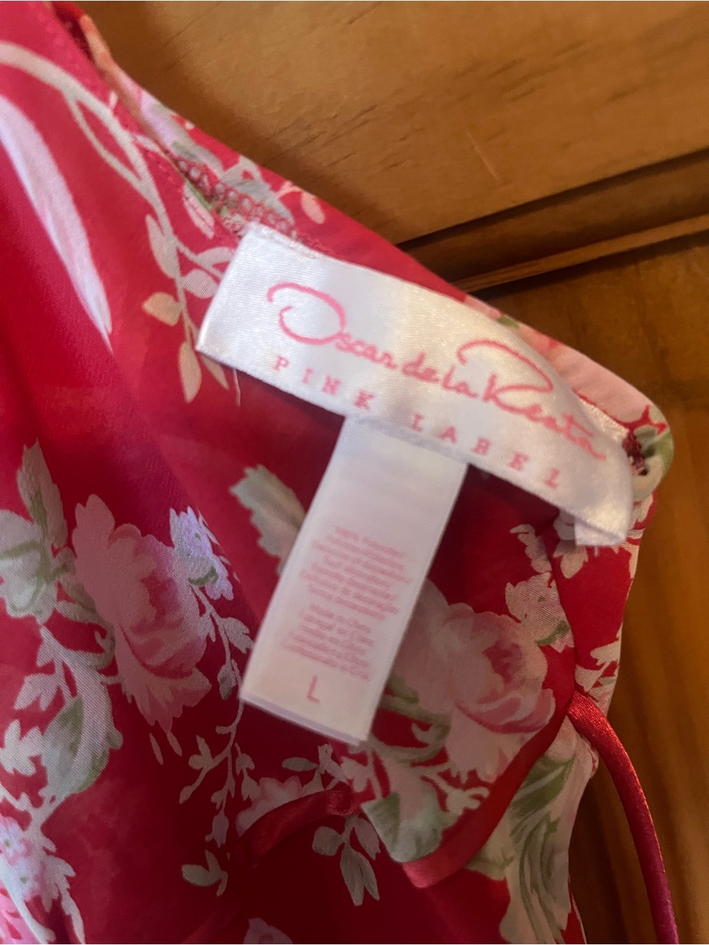 Oscar de la Renta Pink Label Y2K Floral Slip Dress Chemise Babydoll Nightgown L - Picture 6 of 8